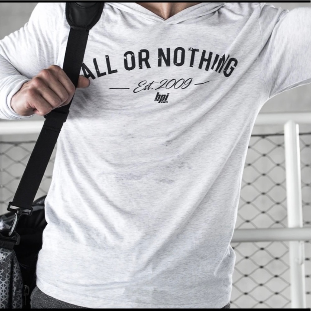BPI light sleeve hoodie. Unisex